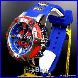 Invicta Marvel Bolt Spider Man 52mm Limited Edition Chronograph Blue Watch New