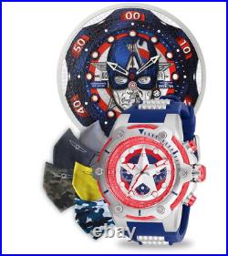 Invicta Marvel Captain America Men's 51mm Limited Chrono Watch 26894 Bundle