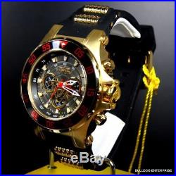 Invicta Marvel Iron Man 52mm Limited Ed Chronograph Black Gold Plated Watch New