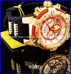 Invicta Marvel Iron Man Bolt 18K Gold Plated Chronograph LE Black Strap Watch