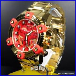Invicta Marvel Iron Man Grand Octane High Polish Gold Plate 58mm Swiss Watch New