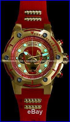 Invicta Marvel Iron Man Tony Stark Avengers Bolt Chronograph Red Gold LE Watch