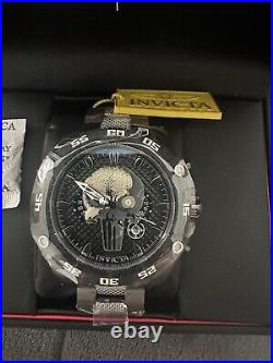 Invicta Marvel Punisher Men's 52mm Crystal Limited Ed Chrono Watch 41246