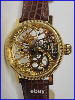 Invicta Mechanical Ultra Skeleton Watch 44mm Gold Plated