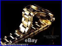 Invicta Men 300m Grand Diver Automatic Polished 18K Gold IP BLACK MOP Dial Watch