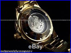 Invicta Men 300m Grand Diver Automatic Polished 18K Gold IP BLACK MOP Dial Watch