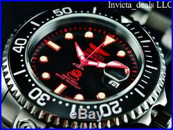 Invicta Men 47mm GRAND DIVER AUTOMATIC COMBAT Triple Black Red Accents SS Watch