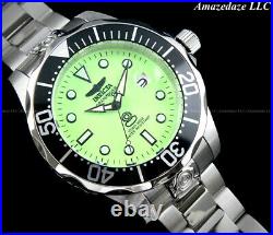 Invicta Men 47mm GRAND DIVER Automatic GREEN LUME DIAL Stainless St. 300M Watch