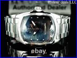 Invicta Men 47mm GRAND LUPAH Black MOP Dial DIAMOND Special Edition Silver Watch