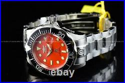 Invicta Men 47mm Grand Diver Automatic Orange Dial NH35 24 Jewels SS Watch