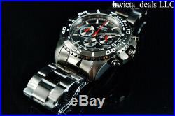 Invicta Men 47mm Pro Diver Chronograph Gunmetal & Red Tone Stainless Steel Watch