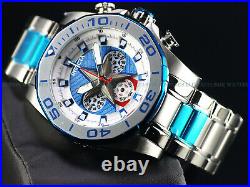 Invicta Men 48mm Limited Ed. Marvel Captain America Chronograph Light Blue Watch