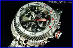 Invicta Men 50mm JT GEARHEAD Swiss Chrono Black Dial Ltd Ed Silver Tone SS Watch