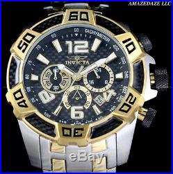 Invicta Men 50mm Pro Diver SCUBA Chronograph BLACK Fiber Glass 2 Tone SS Watch