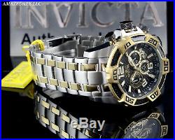 Invicta Men 50mm Pro Diver SCUBA Chronograph BLACK Fiber Glass 2 Tone SS Watch