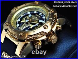 Invicta Men 51mm MARVEL© PUNISHER BOLT LMT ED Quartz Chronograph Gold Tone Watch