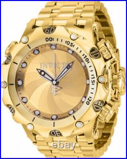 Invicta Men 51mm Reserve Venom Shutter Mother of Pearl Dial Gold Chrono SS Watch
