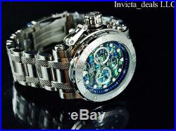 Invicta Men 52mm Coalition Forces Chronograph ABALONE Dial Silver Tone SS Watch
