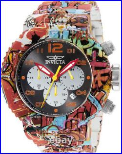 Invicta Men 52mm Graffiti Pro Diver Aqua Plated Hydro Plated Multicolor Watch
