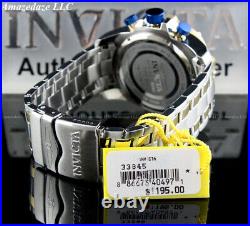Invicta Men 52mm Pro Diver SCUBA Chronograph BLUE Fiber Glass 2 Tone SS Watch