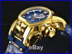 Invicta Men 52mm Reserve Bolt Zeus MAGNUM Blue Gold Swiss Chrono Dual Time Watch