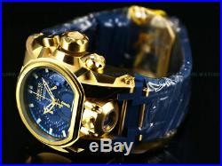 Invicta Men 52mm Reserve Bolt Zeus MAGNUM Blue Gold Swiss Chrono Dual Time Watch