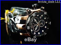 Invicta Men 52mm Reserve Venom Swiss Made Chronograph Rose Tone Black Dial Watch