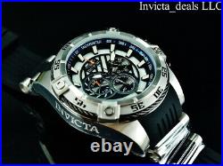 Invicta Men 52mm SPEEDWAY VIPER Gen III Chronograph BLACK DIAL Silver Tone Watch