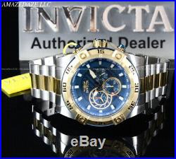 Invicta Men 52mm Speedway Viper Chronograph Blue Dial 2Tone Stainless St. Watch