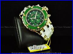 Invicta Men 52mm Subaqua High Polish Chrono Emerald Green Wood Dial White Watch