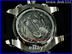 Invicta Men 54mm Bolt Zeus Tri Cable Koi Fish & Dragon Silver Tone 200M SS Watch