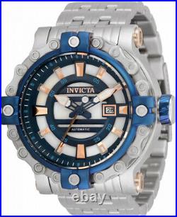 Invicta Men 54mm Excursion Silver Blue Automatic NH35A Bike Chain Bezel Watch
