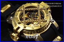 Invicta Men 54mm Pro Diver Gold Black Skull Dial Silicone Automatic Watch 38580