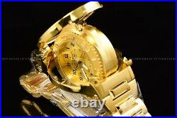 Invicta Men 54mm Reserve Transatlantic Flip Dial Gold and Blue Chrono Gold Watch