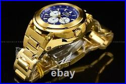 Invicta Men 54mm Reserve Transatlantic Flip Dial Gold and Blue Chrono Gold Watch