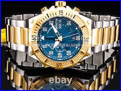 Invicta Men AVIATOR BLUE Dial 18K SILVER CHRONOGRAPH Elegant Fashion Gold Watch