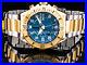 Invicta Men AVIATOR BLUE Dial 18K SILVER CHRONOGRAPH Elegant Fashion Gold Watch