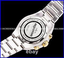 Invicta Men AVIATOR BLUE Dial 18K SILVER CHRONOGRAPH Elegant Fashion Gold Watch