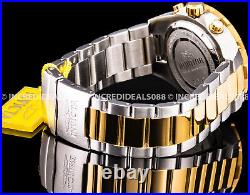 Invicta Men AVIATOR BLUE Dial 18K SILVER CHRONOGRAPH Elegant Fashion Gold Watch