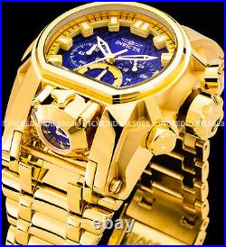Invicta Men BOLT ZEUS MAGNUM Chronograph 18K GOLD BLUE GMT HIGH POLISH Watch