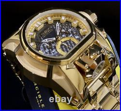 Invicta Men BOLT ZEUS MAGNUM Chronograph 18K GOLD GUNMETAL GMT HIGH POLISH Watch