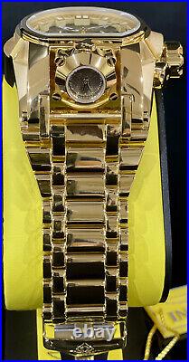 Invicta Men BOLT ZEUS MAGNUM Chronograph 18K GOLD GUNMETAL GMT HIGH POLISH Watch