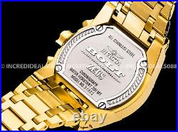 Invicta Men BOLT ZEUS MAGNUM Chronograph BLUE Dial 18Kt GOLD Bracelet 52mm Watch