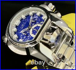 Invicta Men BOLT ZEUS MAGNUM Chronograph Blue Dial Silver GMT High Polish Watch