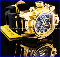 Invicta Men BOLT ZEUS MAGNUM Chronograph Gold Plate Black GMT High Polish Watch