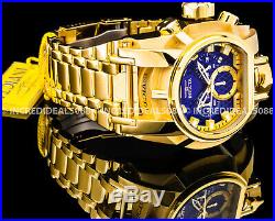 Invicta Men Bolt Zeus Magnum Chronograph Blue Dial 18Kt Gold Bracelet 52mm Watch