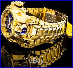 Invicta Men Bolt Zeus Magnum Chronograph Blue Dial 18Kt Gold Bracelet 52mm Watch