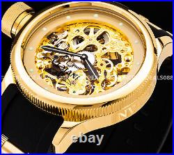 Invicta Men CLASSIC RUSSIAN DIVER Mechanical 18K Gold Plate Dial Black Watch