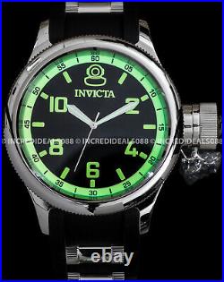 Invicta Men CLASSIC RUSSIAN DIVER Swiss Movement Sp Ed Silver Black Strap Watch