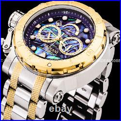 Invicta Men COALITION FORCES CHRONOGRAPH ABALONE Dial 18Kt Gold Two Tone Watch